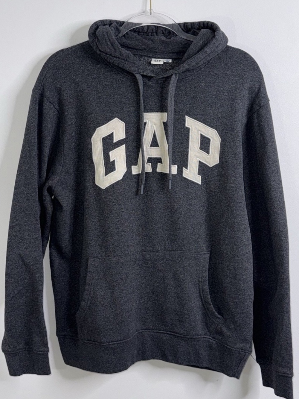 GAP Women's Logo Pullover Sweatshirt Hoodie Size Medium Charcoal Gray